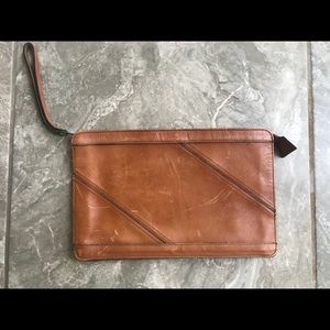 Leather Wristlet Clutch